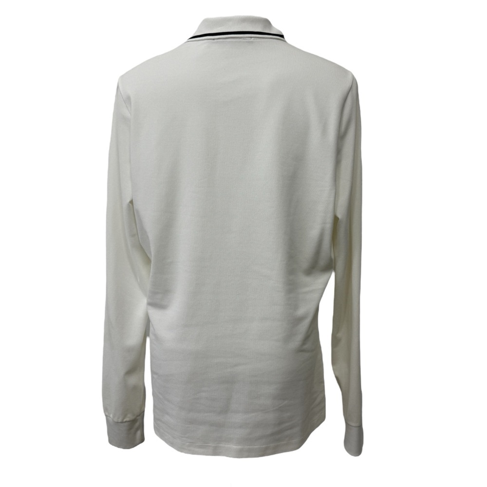 Polo Ralph Lauren Golf Tailored Fit L-S White w large Navy Blue Polo Size L - Picture 6 of 9